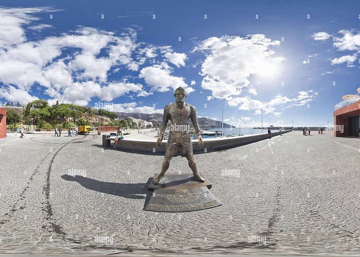 CR7 Museum 360° view of Madeira, Funchal port with CR7 museum and hotel - Alamy photo