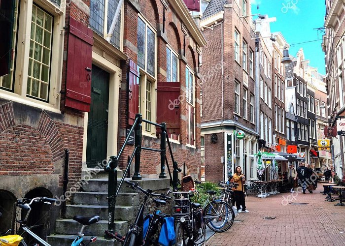 Kalverstraat Amsterdam Netherlands October 2021 People Walking Kalverstraat ... photo