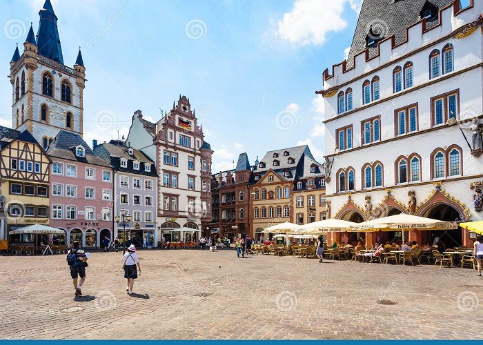 St. Gangolf Hauptmarkt and View of St Gangolf Church in Trier Editorial Image ... photo