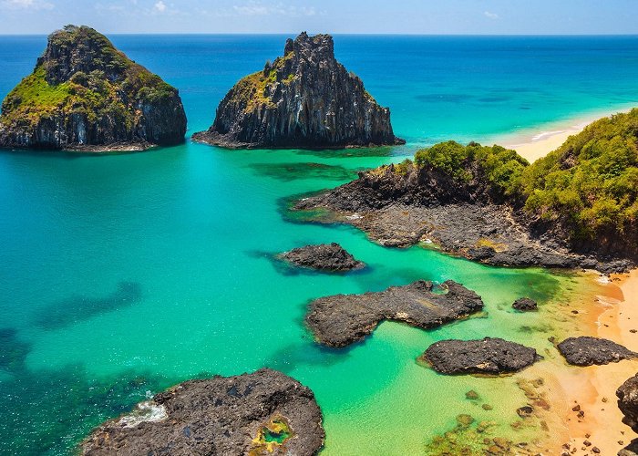 Porcos Bay Dos Porcos Bay and Dos Irmaos Islands, Fernando de Noronha ... photo