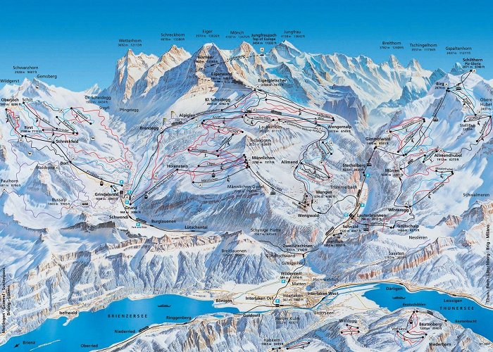 Bargelegg Jungfrauregion (Mürren, Wengen, Grindelwald) | Mapa de trem ... photo