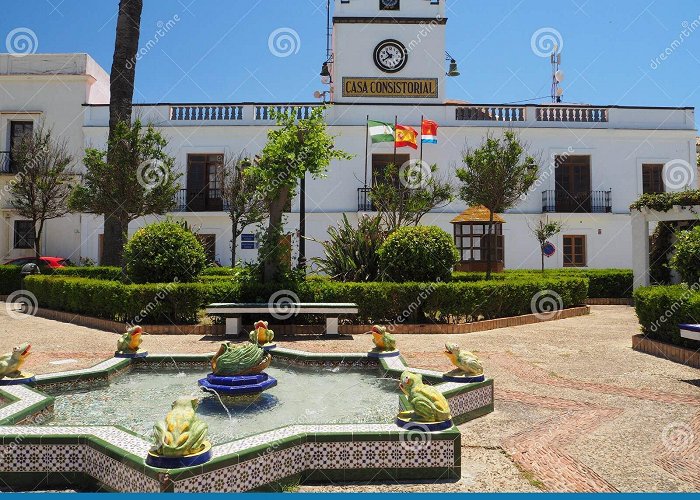 Plaza de Santa Maria Little Frog Square with Its Unusual Star-shaped Fountain Stock ... photo