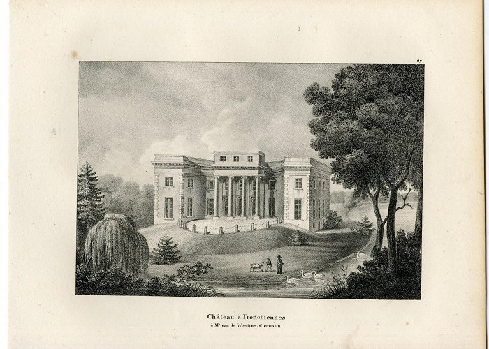 Drongen Antique Print-CHATEAU-TRONCHIENNES-DRONGEN-GHENT-CASTLE-Cloet-1825 ... photo