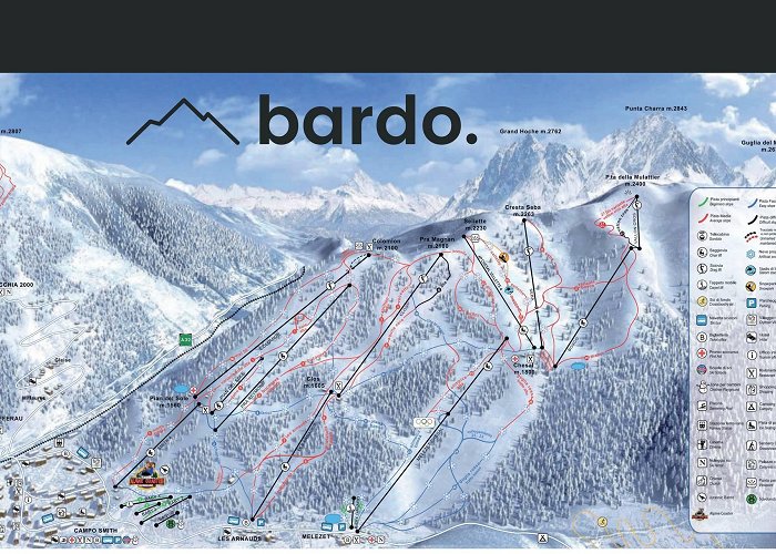 Melezet - Chesal Trail map Bardonecchia photo