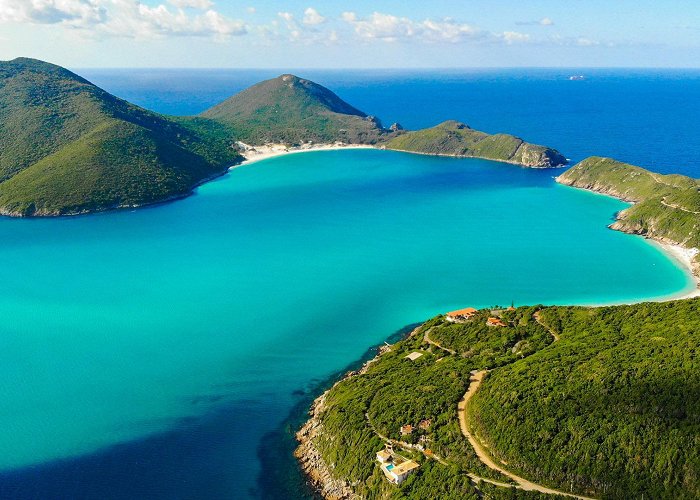 Atalaia View Paradise Beach aerial view, Arraial do Cabo, Rio de Janeiro State ... photo