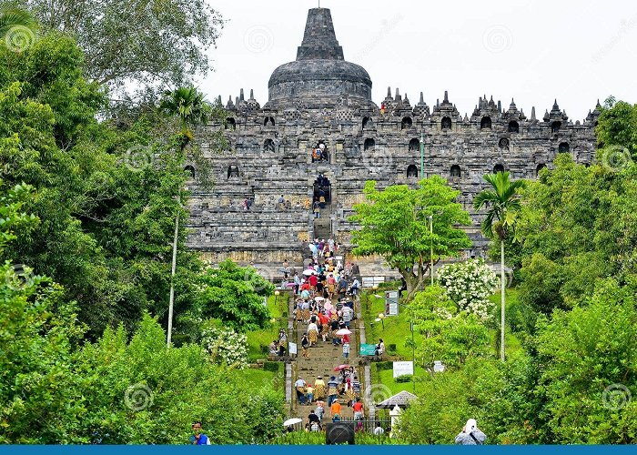 Borobudur Tourists and Visitors Climbing Steps of Borobudur Editorial Photo ... photo