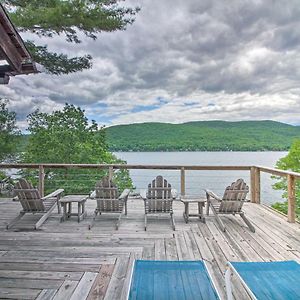 Waterfront Lake George Cabin Walk To Water Villa Exterior photo