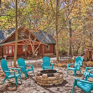 Serenity Woods Cabin With Hot Tub And Fire Pit Villa Mountain Home Exterior photo