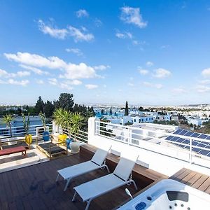 Panoramic View Enjoy A Jacuzzi In Sidi Bou Said Apartment Dar Salah Bey Exterior photo