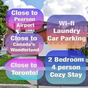 Pearson Airport And Toronto Cozy Stay - 2 Bedroom Vaughan Exterior photo