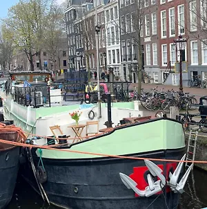 Skinny Bridge Houseboat Amstel View Amsterdam Exterior photo